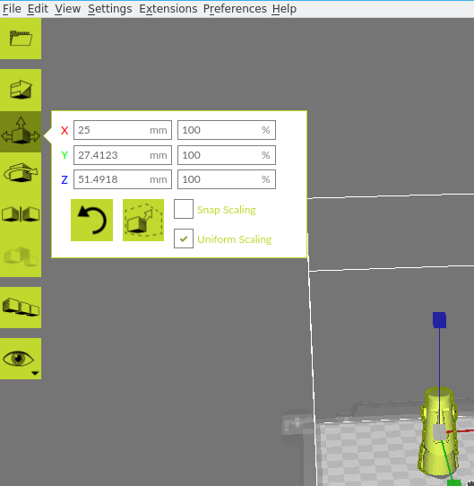 cura scaling