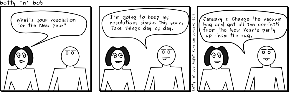 cartoon: New Year's Resolutions