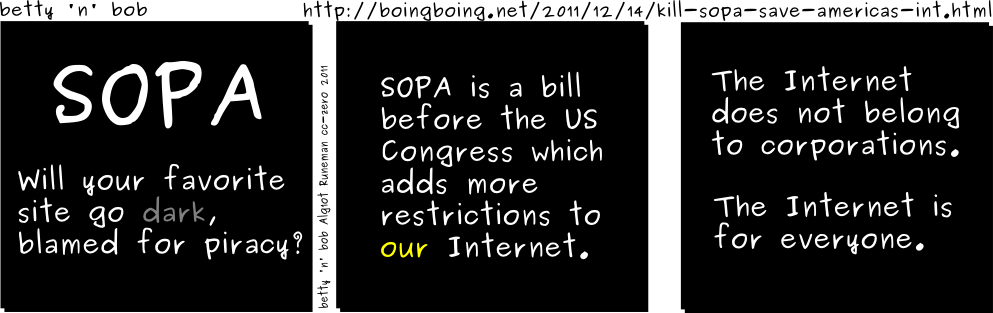 cartoon: SOPA may Shut Down Sites
