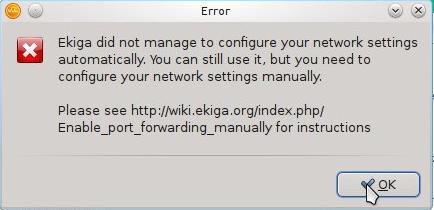 Ekiga Network Error