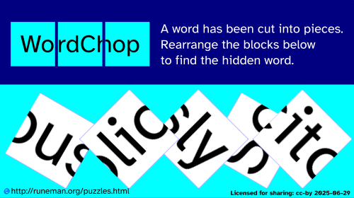 wordchop puzzle