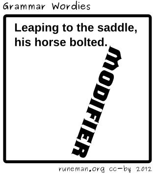 "dangling modifier" wordie: grammar